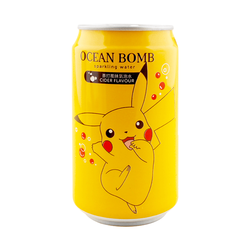 Ocean Bomb Pokemon Pikachu Cider Flavour Sparkling Water 330ml