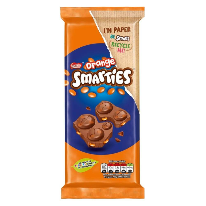 Smarties Orange Chocolate Bar 90g