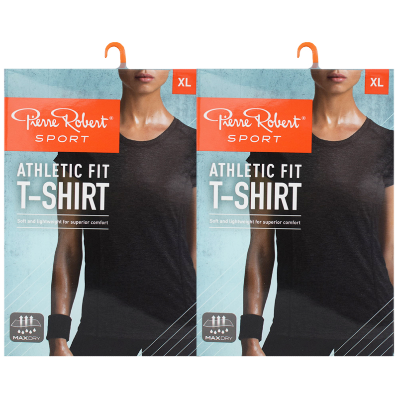 T-shirt "Athletic Fit Black Melange" Extra Large 2-pack - 70% rabatt