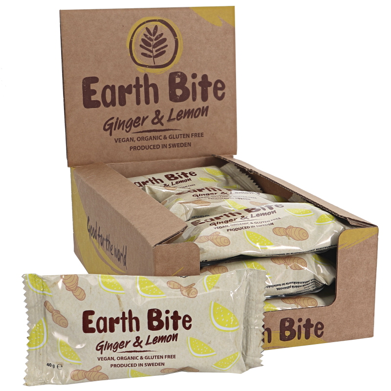 Eko Rawbar Ingefära & Citron 12-pack - 28% rabatt