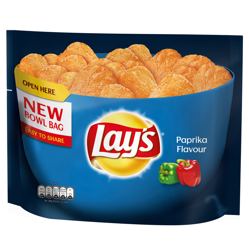 Chips Paprika "Bowl-Bag" 175g - 25% rabatt