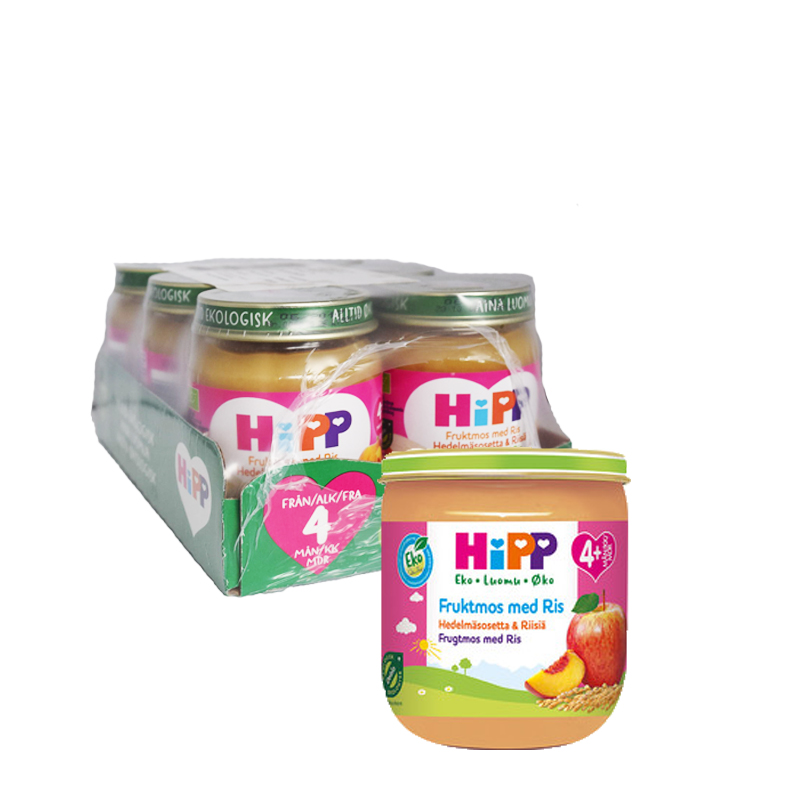 Hel Låda Barnmat Fruktmos & Ris 6 x 125 g - 56% rabatt