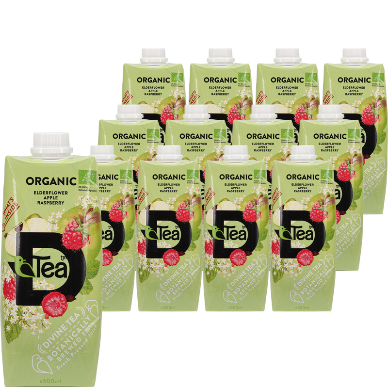 Tedryck Fläder Äpple Hallon 12-pack - 60% rabatt
