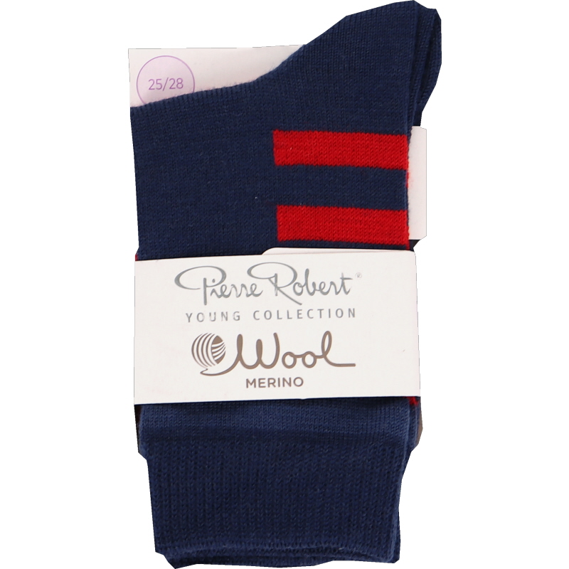 Ullstrumpor Navy Röd stlk 25-28 - 58% rabatt