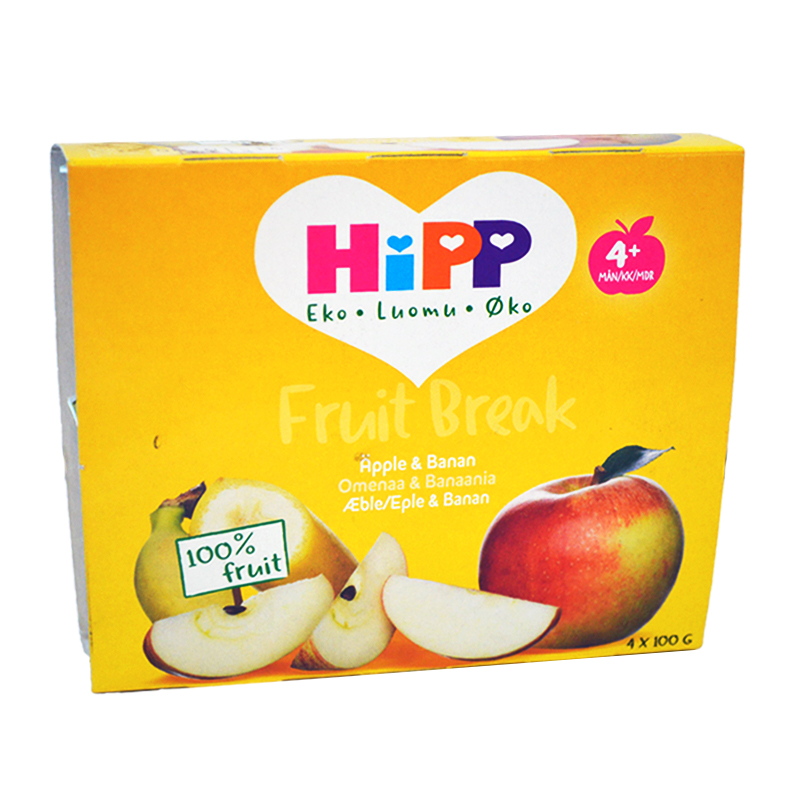 Fruktpuré Äpple & Banan 4 x 100g - 58% rabatt