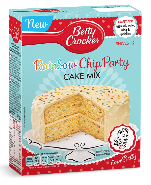 Betty Crocker Rainbow Chip Party Cake Mix 432g