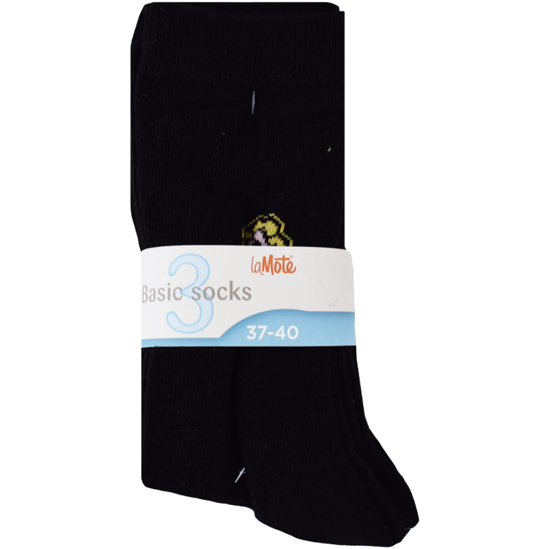 Strumpor Svarta 3-Pack: 37-40 - 52% rabatt