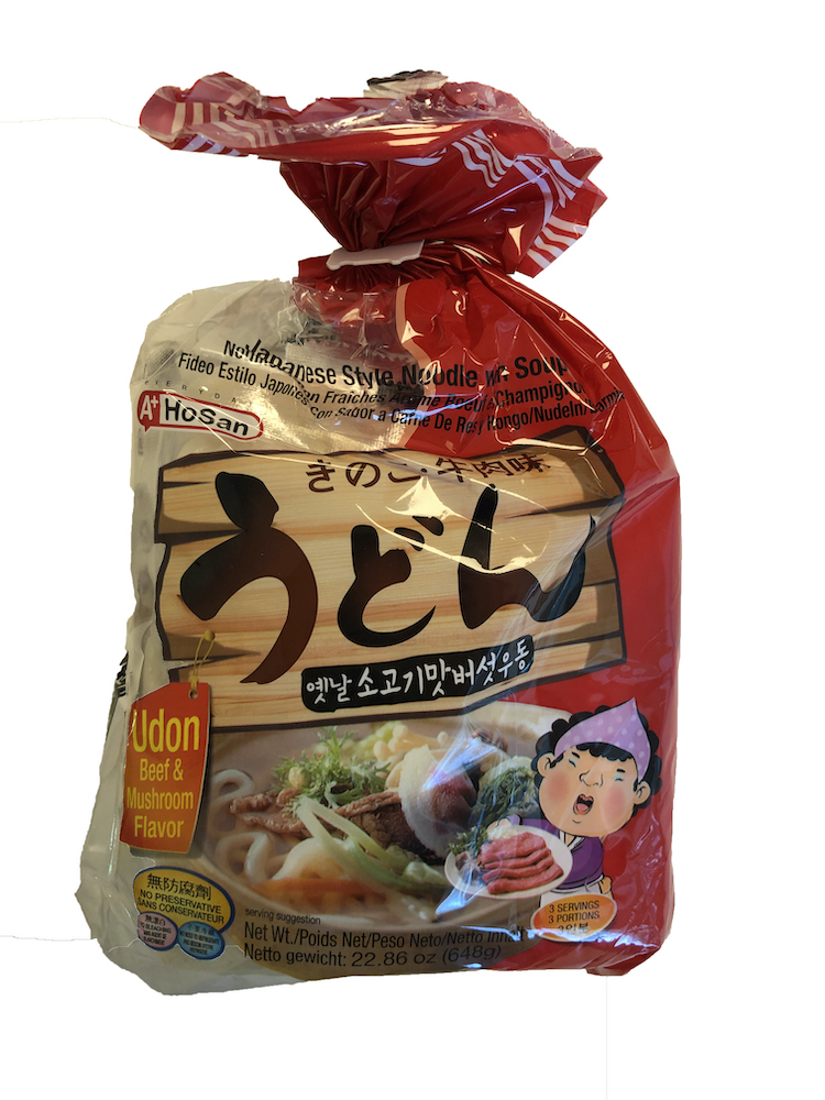Hosan A+ Udon Noodles Beef & Mushroom Flavor 3-pack 648g