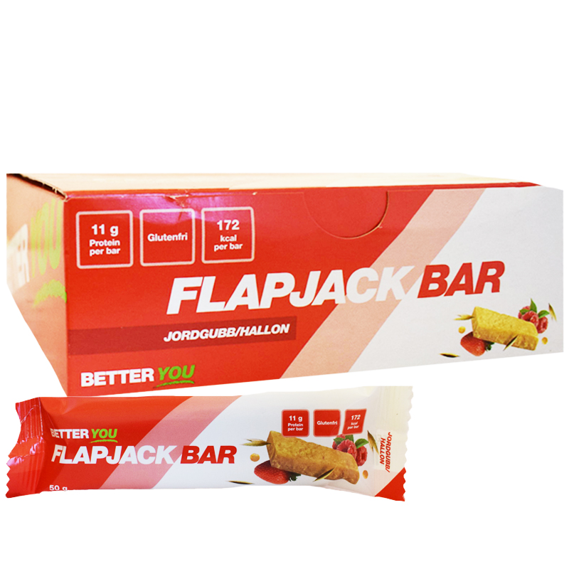 Hel Låda Proteinbars Jordgubb & Hallon 12 x 50g - 80% rabatt