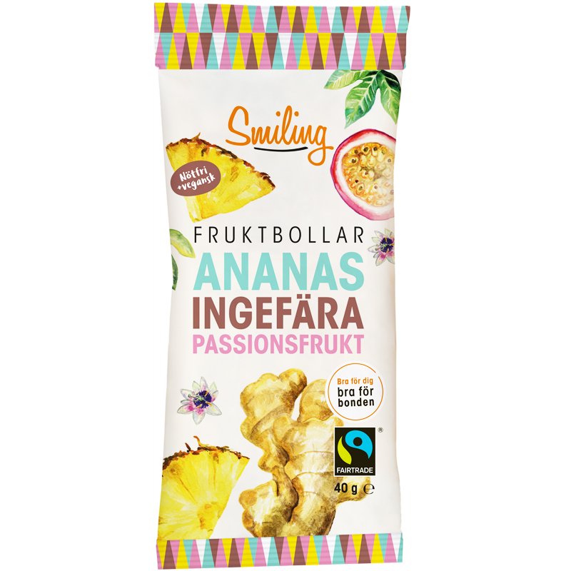 Fruktbollar ananas, ingefära & passionsfrukt - 16% rabatt