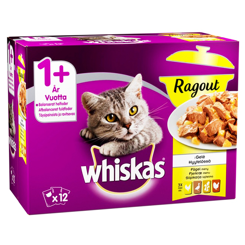 Kattmat Fågel-Meny Gelé 12-pack - 22% rabatt