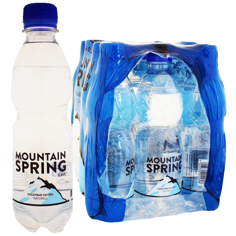 Kolsyrat Vatten "Mountain Spring" 12 x 33cl - 62% rabatt