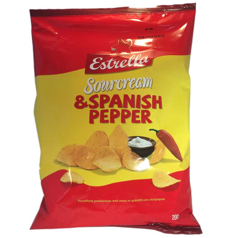 Chips Saurcream & Spanish pepper - 75% rabatt