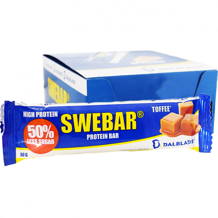 Hel Låda Proteinbars "Toffee" 20 x 50g - 45% rabatt