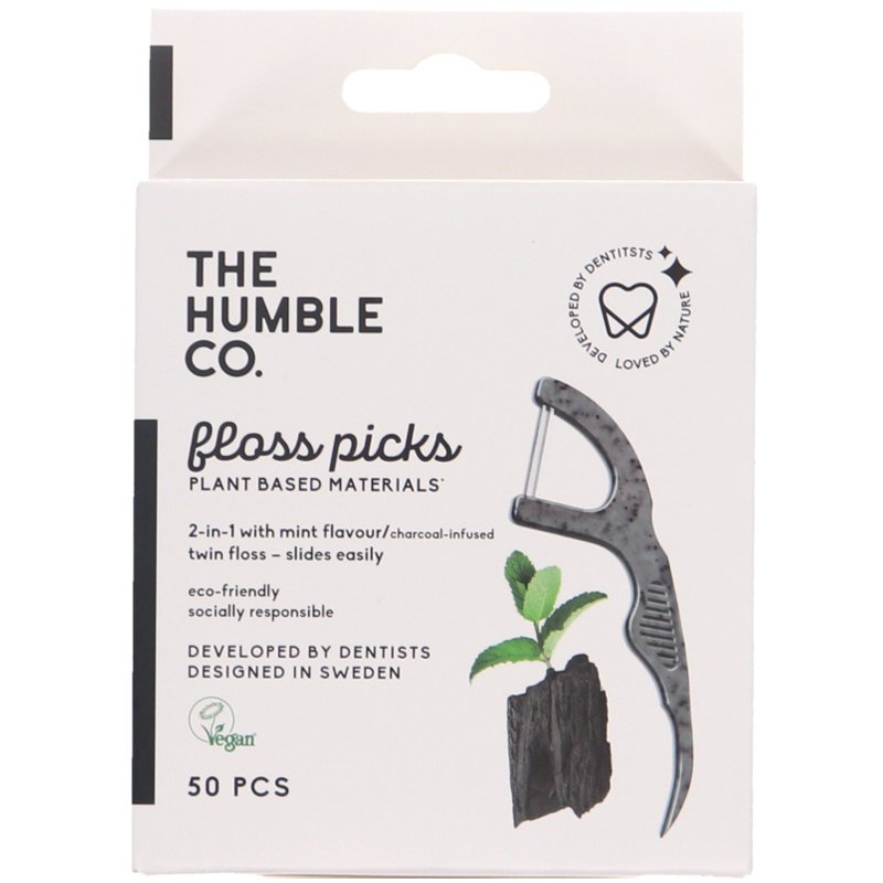 Tandtrådsbygel Charcoal & Mint 50-pack - 31% rabatt
