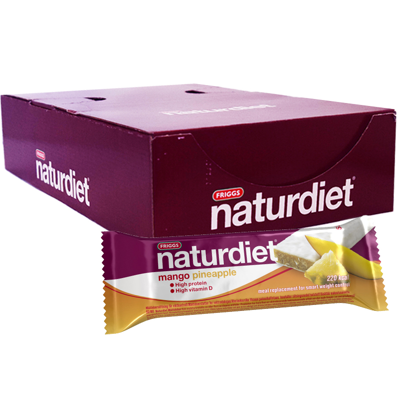 Hel Låda Mealbar "Mango & Pineapple" 18 x 58g - 63% rabatt