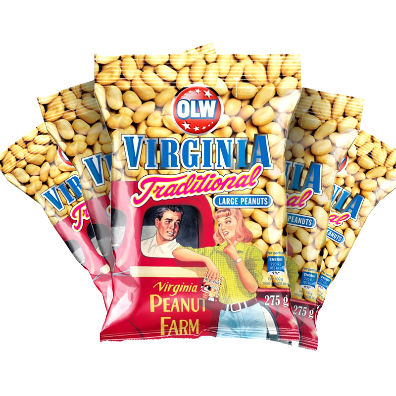 Jordnötter Virginia Traditional 5-pack - 54% rabatt