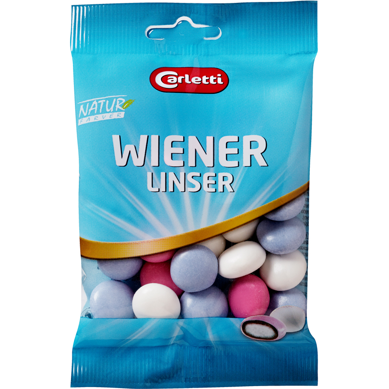Godis "Wienerlinser" 80g - 37% rabatt