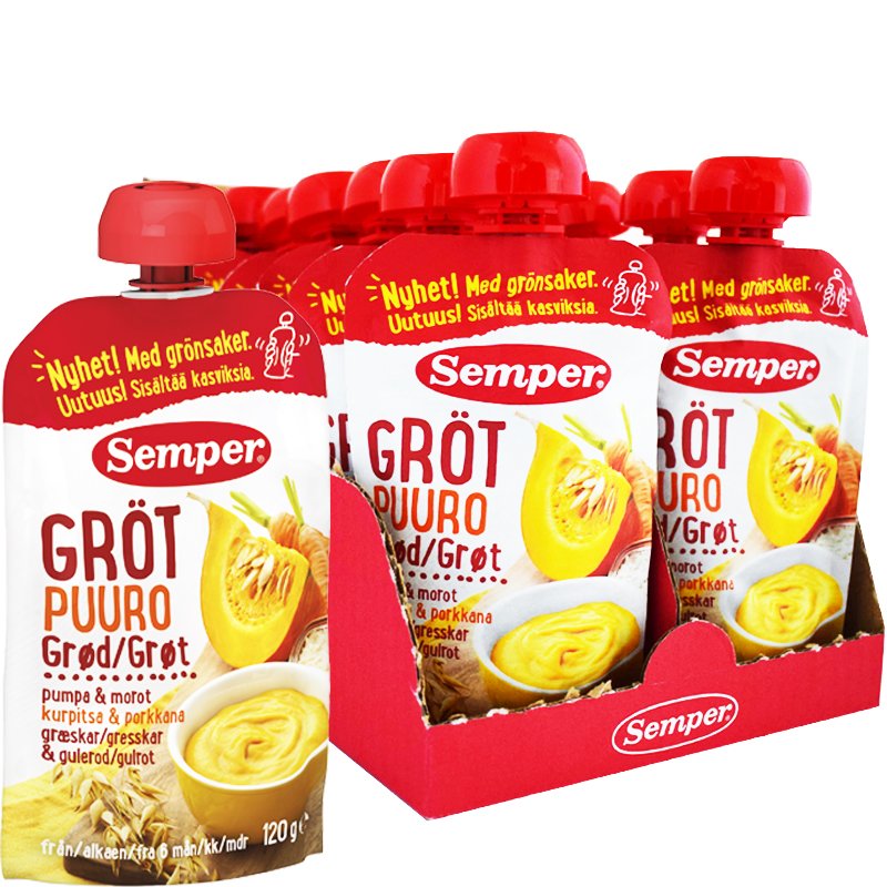 Gröt Pumpa & Morot 12-pack 6m - 50% rabatt