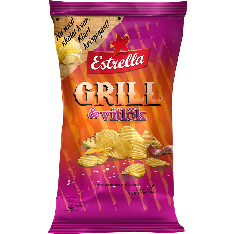 Chips Grill & Vitlök 175g - 15% rabatt