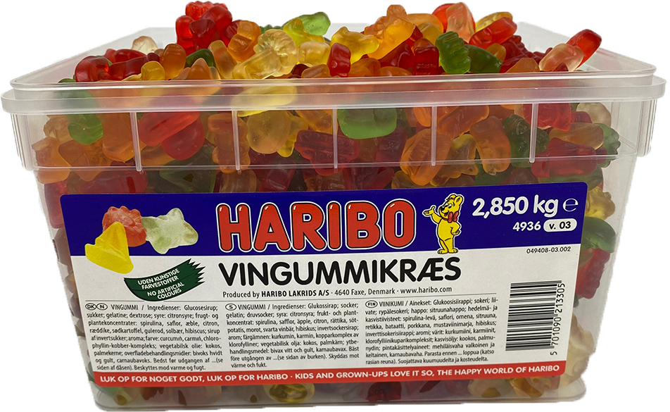 Haribo Vingummikrås 2.85kg