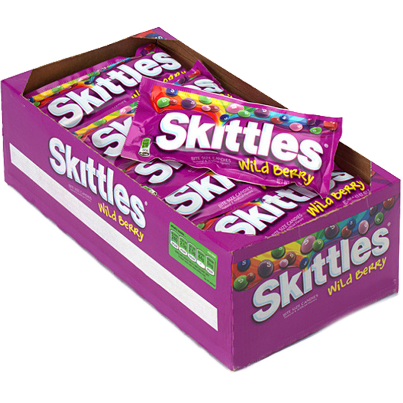 Hel Låda Godis "Skittles Wild Berry" 14 x 38g - 78% rabatt