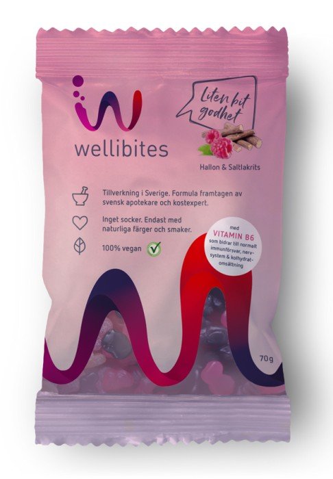 Wellibites Hallon & Saltlakrits 70g