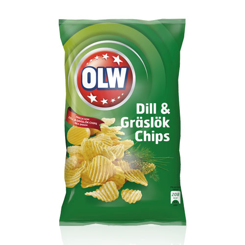 OLW DILL GRÄSLÖK CHIPS 175 GR