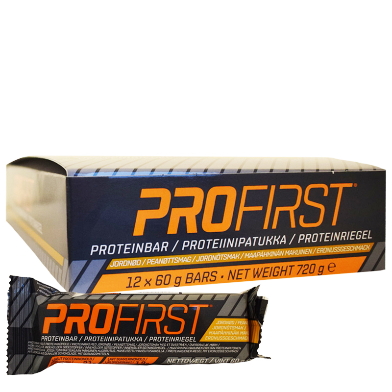 Hel Låda Proteinbars Jordnötter 12 x 60g - 67% rabatt