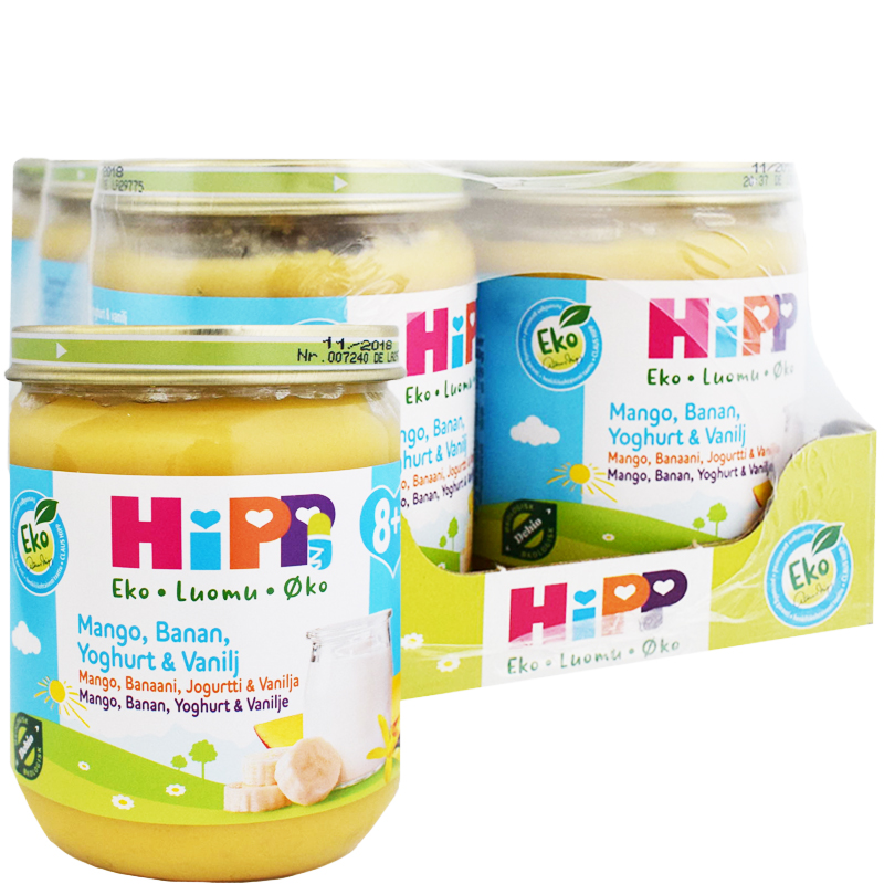 Eko Barnmat Mango Banan Yoghurt & Vanilj 6 x 160g - 25% rabatt