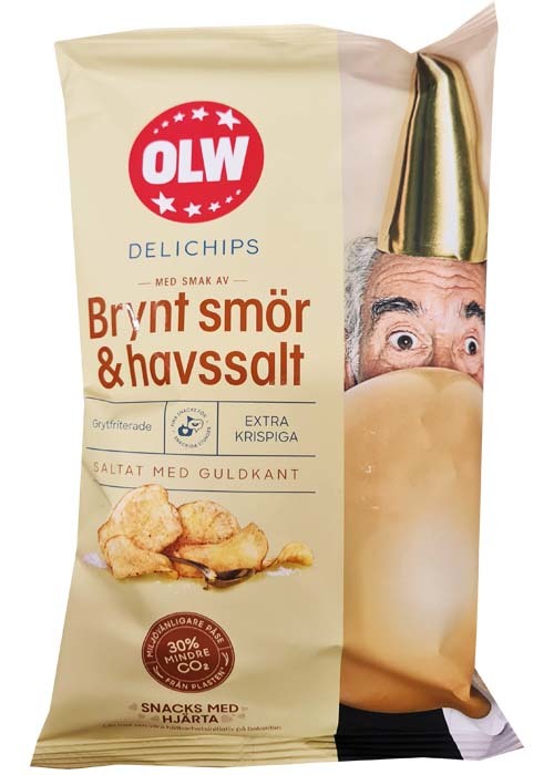 OLW Delichips Brynt Smör & Havssalt 150