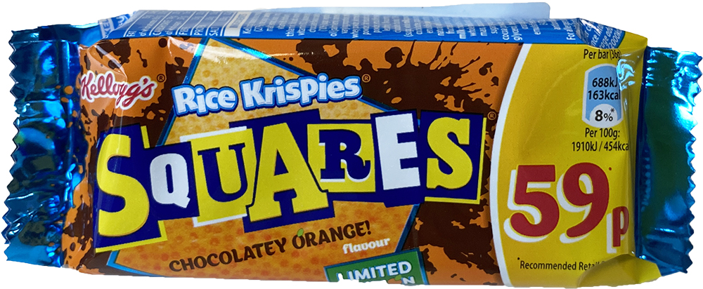 Kelloggs Rice Krispie Squares Chocolate Orange 36g