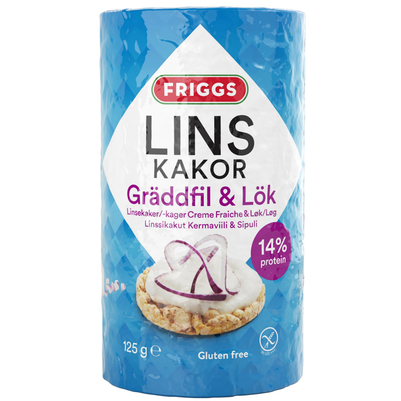 Linskakor Gräddfil & Lök 125g - 23% rabatt