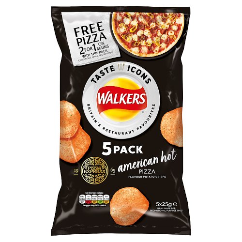Walkers Pizza Express American Hot Pizza Chips 125g
