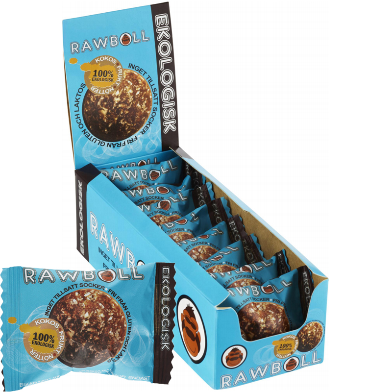 Eko Hel Låda Rawboll Kokos, Frukt & Nötter 8 x 22g - 59% rabatt