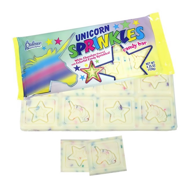 Palmer Unicorn Sprinkles White Candy Bar 120g