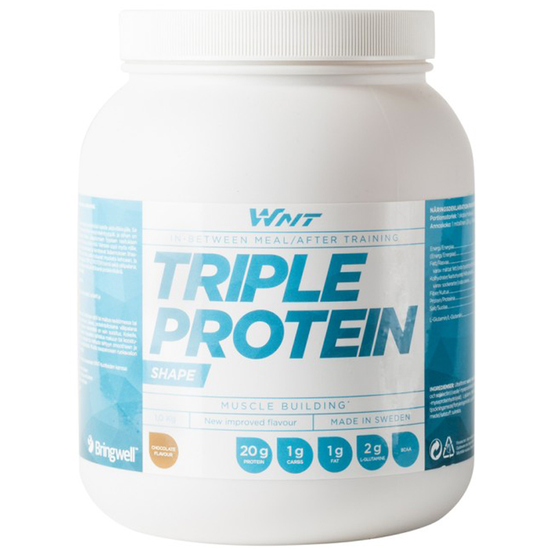 Proteinpulver "Triple Protein" Choklad 1kg - 43% rabatt