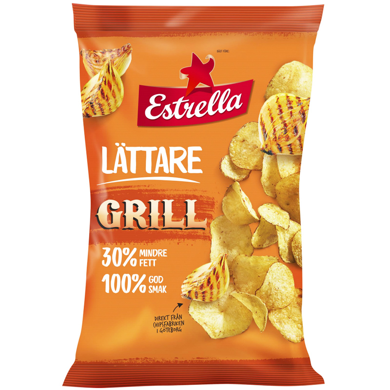 Chips "Lättare Grill" 175g - 75% rabatt