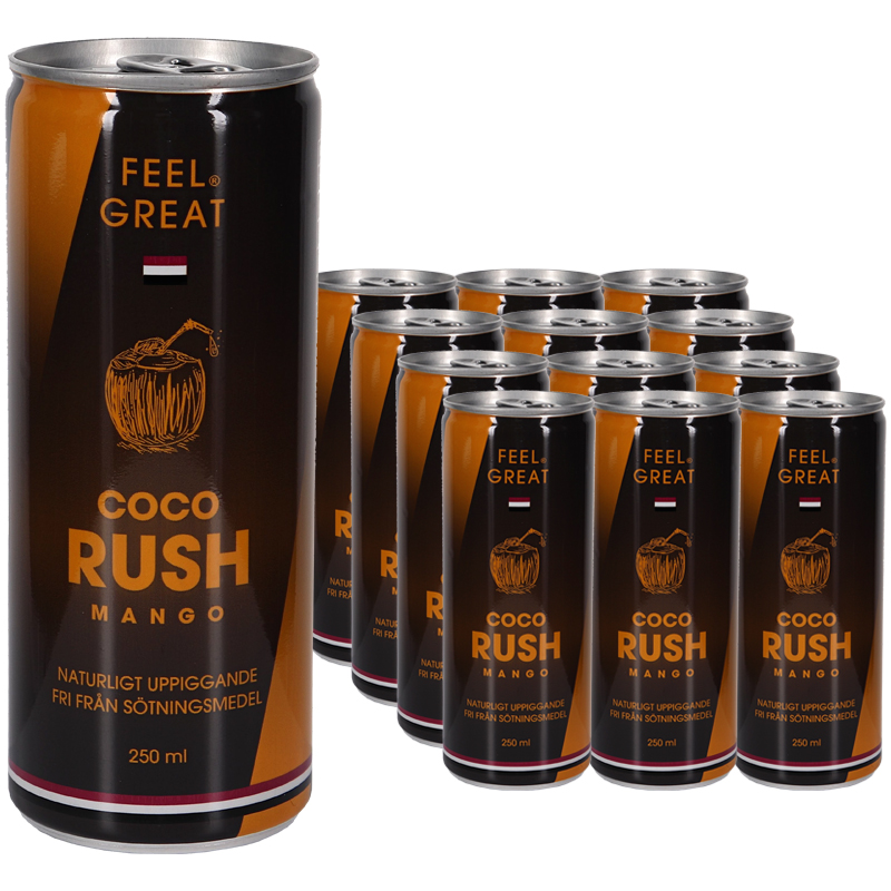 Träningsdryck Coco Rush Mango 12-pack - 83% rabatt