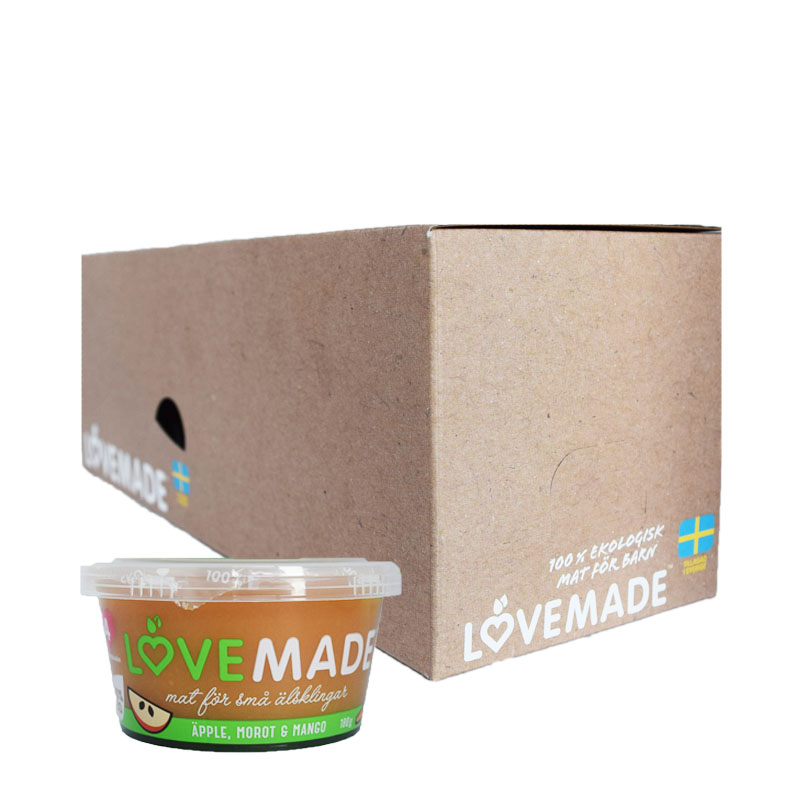 Hel Låda Barnmat Äpple Morot & Mango 6 x 180g - 46% rabatt