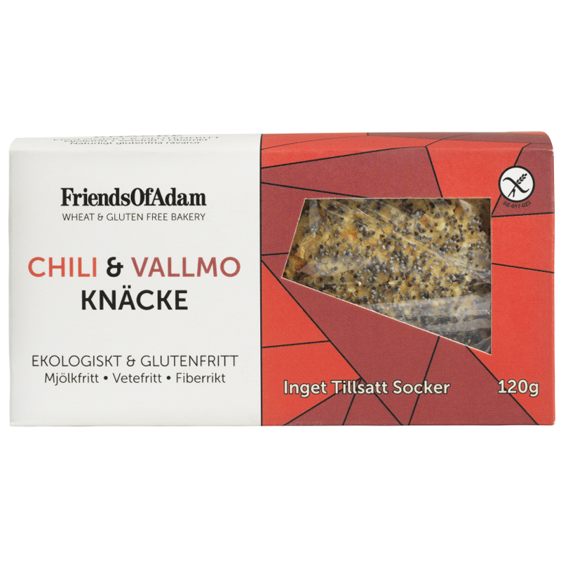 Eko Knäckebröd Chili & Vallmo 120g - 24% rabatt