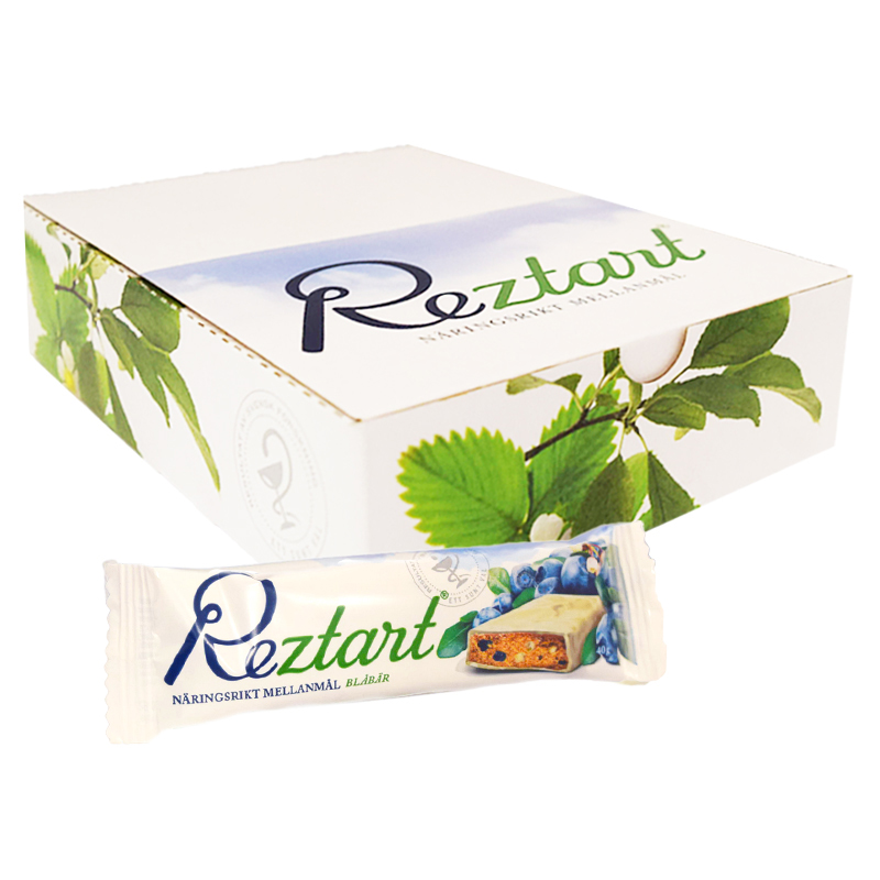 Hel Låda Mellanmålsbars Blåbär 15 x 40g - 49% rabatt