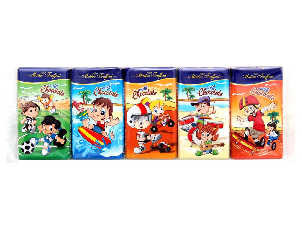 Maitre Truffout Mjölkchoklad 75g 5-Pack
