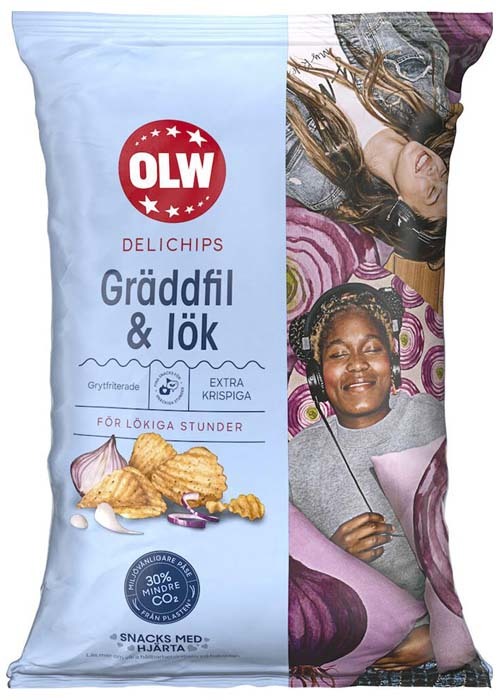 OLW Delichips Gräddfil & Lök 150g