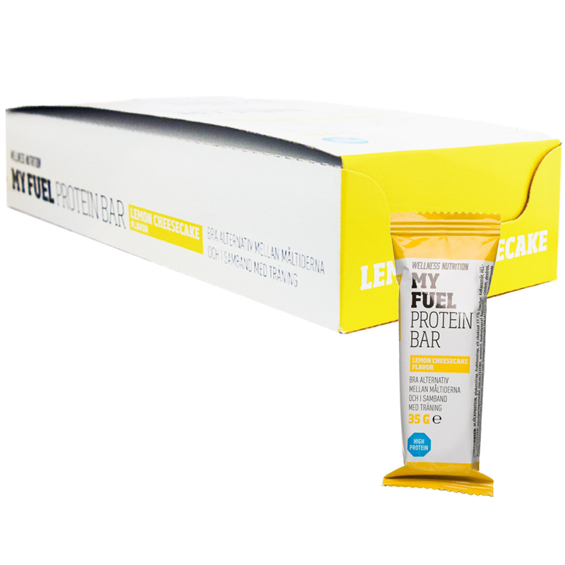 Hel Låda Proteinbars "Lemon Cheesecake" 24 x 35g - 90% rabatt