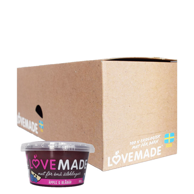 Hel Låda Barnmat Äpple & Blåbär 6 x 180g - 46% rabatt