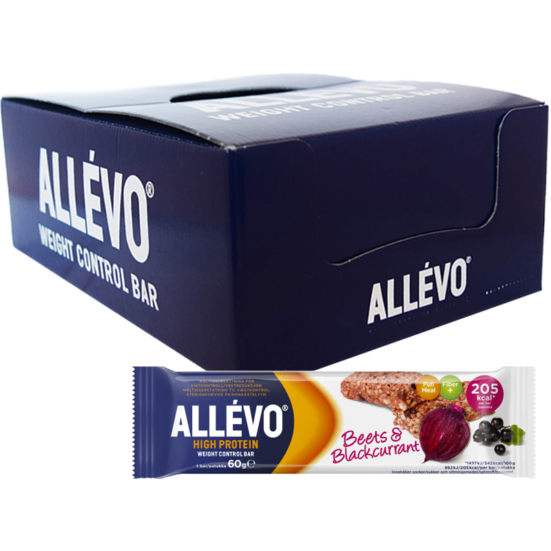 Hel Låda Måltidsersättning Bar "Beets Black Currant" 20 x 60g - 84% rabatt