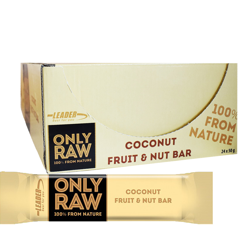 Hel Låda Frukt- & Nötbars "Coconut" 24 x 50g - 56% rabatt