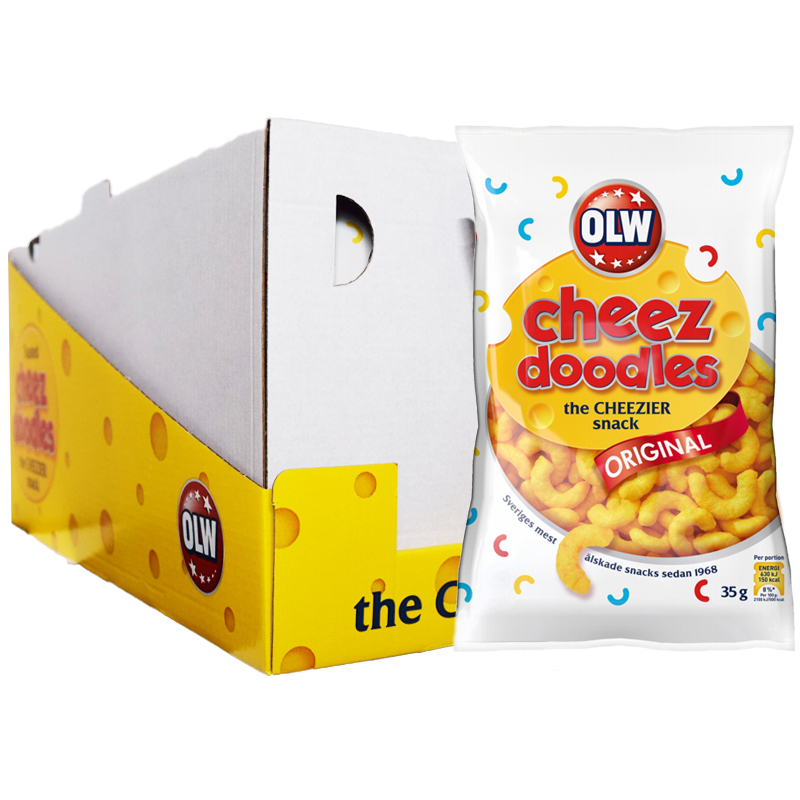 Hel Låda Snacks "Cheez Doodles" 20 x 35g - 28% rabatt