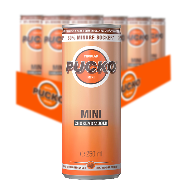 PUCKO 30% mindre socker - 25cl x 12 st